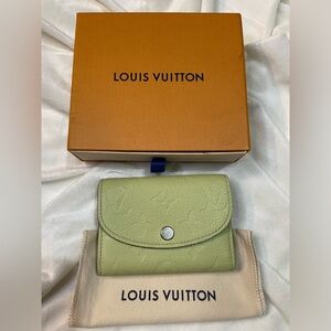 Louis Vuitton Monogram Empreinte Vert Nota Green Rosalie Coin Wallet 💚